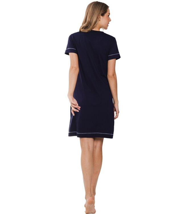 trendy biokatoenen nachthemd met korte mouwen 'fabulously sparkly'