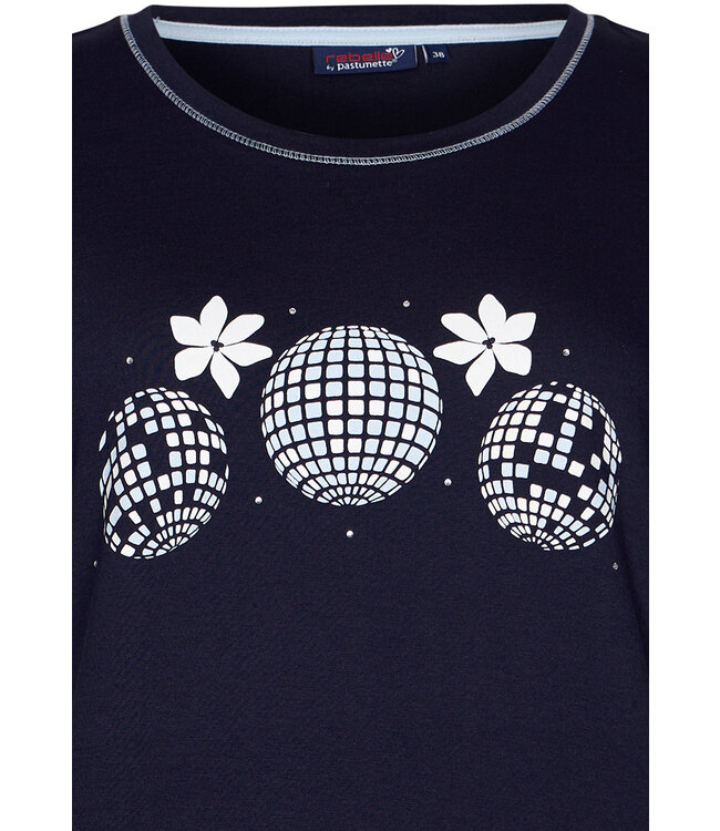 trendy biokatoenen nachthemd met korte mouwen 'fabulously sparkly'