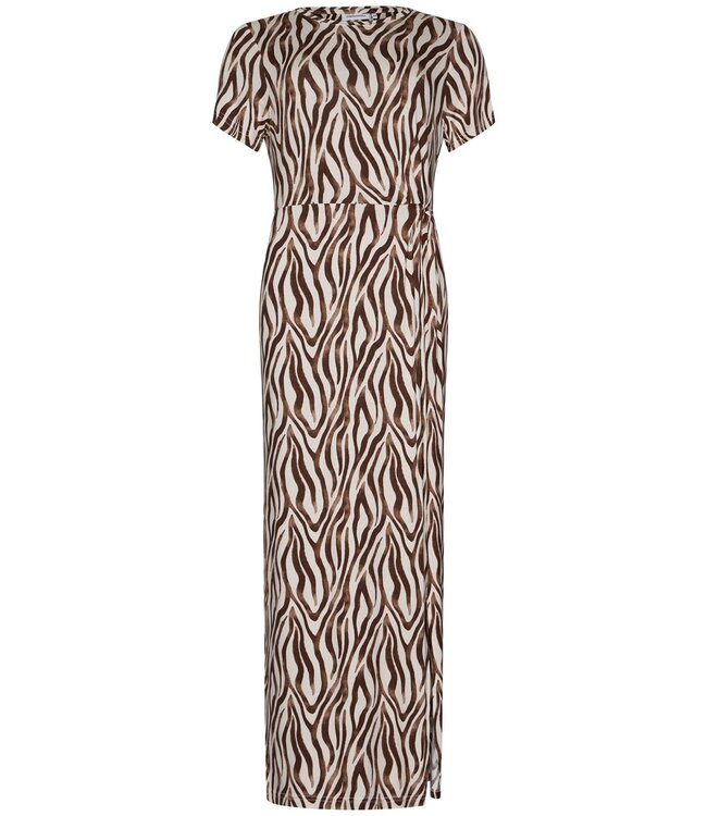 short sleeve long beach dress 'safari animal'