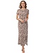 short sleeve long beach dress 'safari animal'