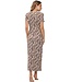 short sleeve long beach dress 'safari animal'