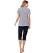 trendy short sleeve pyjama set with buttons 'fabulously stripey'
