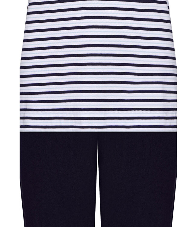 trendy pyjama met korte mouw en knopen 'fabulously stripey'