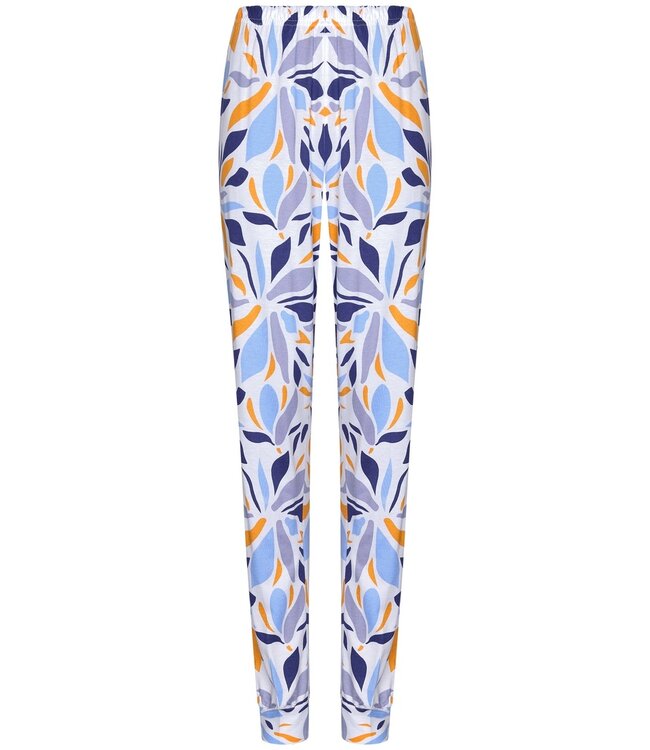 ladies 3/4 sleeve cotton-modal pyjama 'graphic leaves'