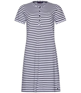 Rebelle trendy nachthemd met korte mouw en knopen 'fabulously stripey'