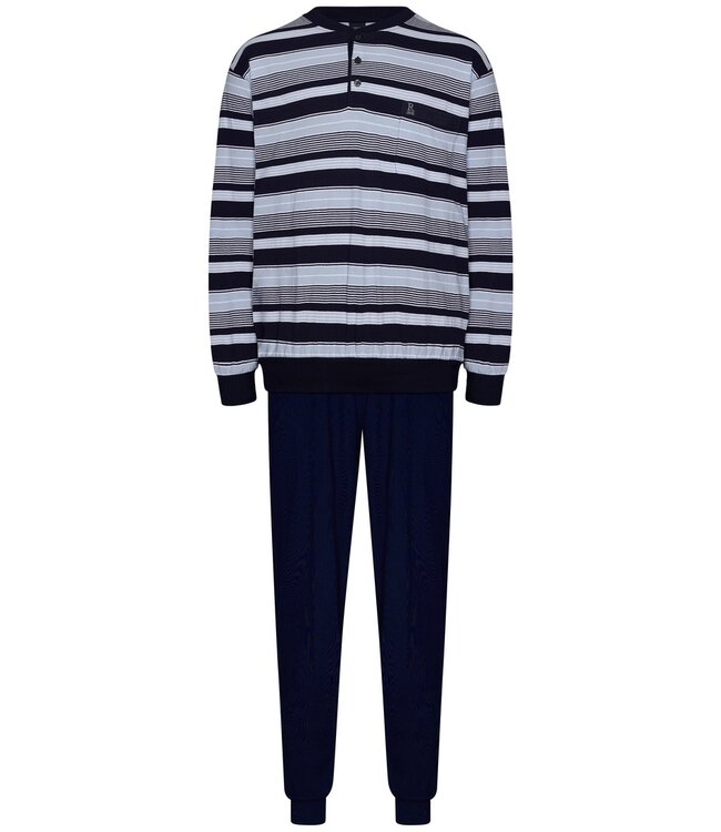 men's cotton pyjama set with buttons 'horizontal stripes'