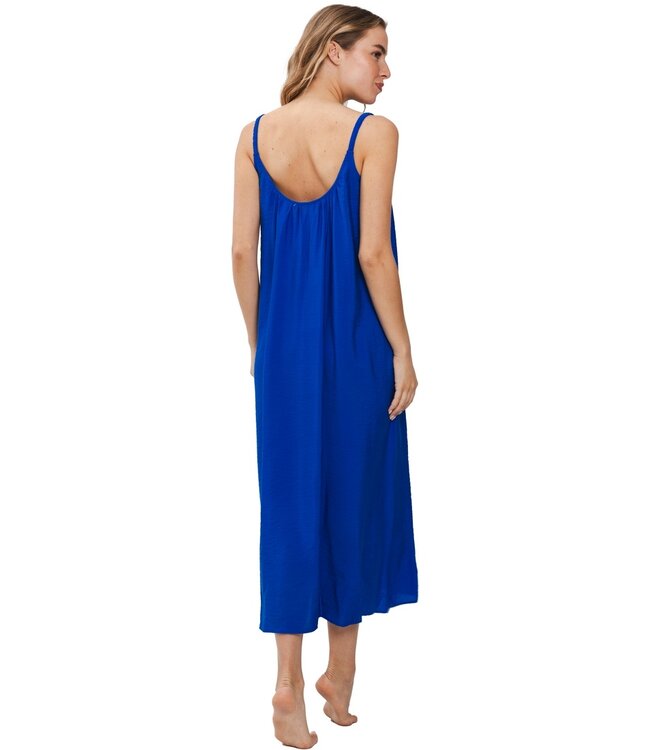 lange spaghetti strandjurk 'paradise blue'