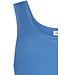 blauwe mouwloze strandtop