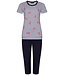 Rebelle short sleeve cotton 3/4 pyjama set 'lobster stripes'