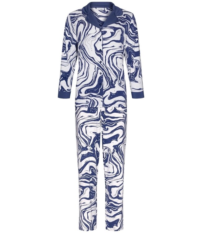 ladies luxury full button pyjama 'watercolour art'