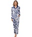 ladies luxury full button pyjama 'watercolour art'