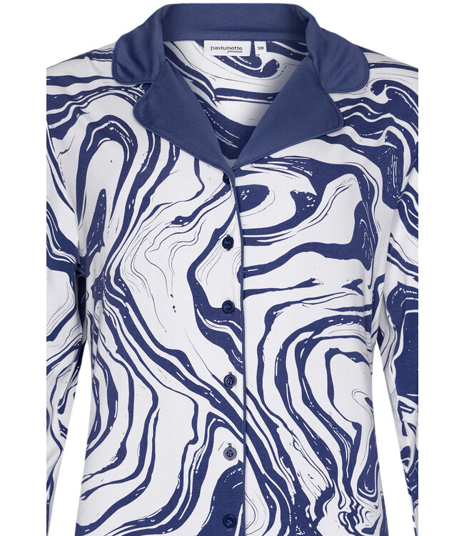 ladies luxury full button pyjama 'watercolour art'