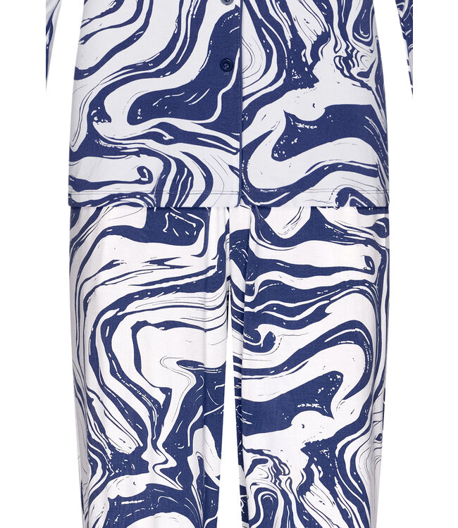 ladies luxury full button pyjama 'watercolour art'