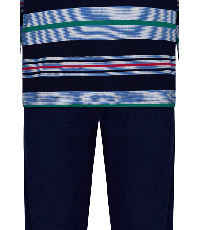 men's cotton pyjama with buttons 'stripey blue'