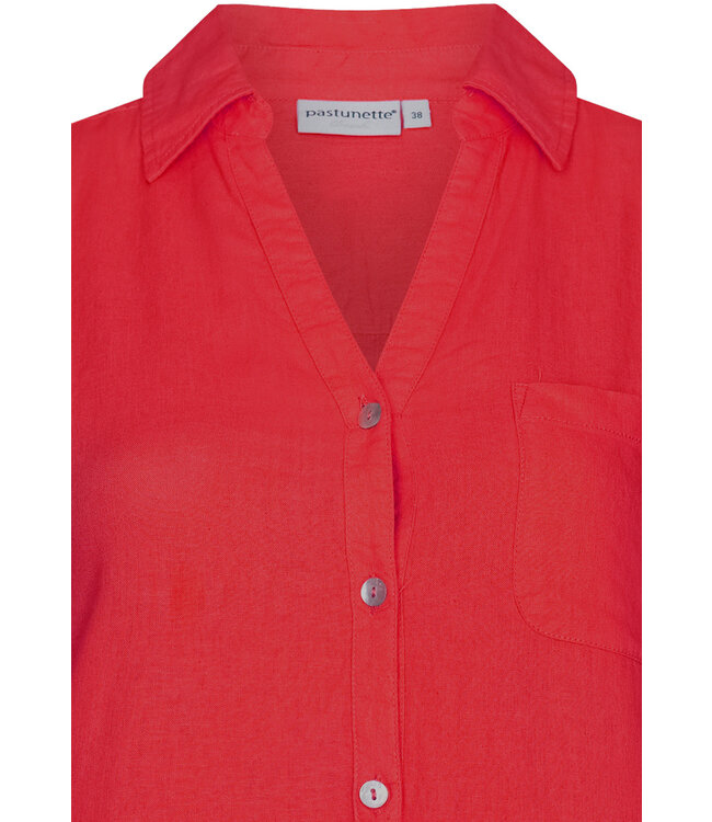 rood geweven strandshirt 'sunny day'
