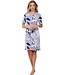 luxe nachthemd met korte mouwen 'floral garden'