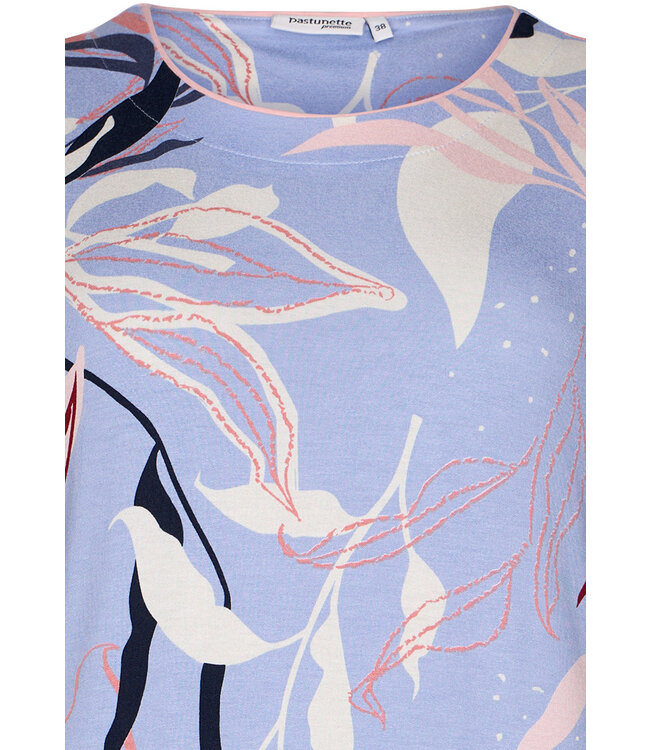 luxe nachthemd met korte mouwen 'floral garden'