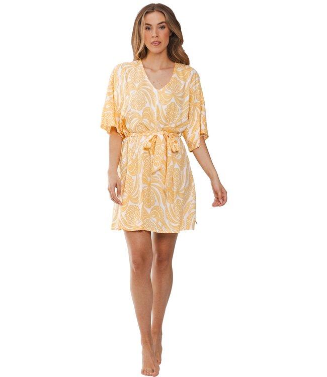 woven viscose beach dress 'pineapple paradise'