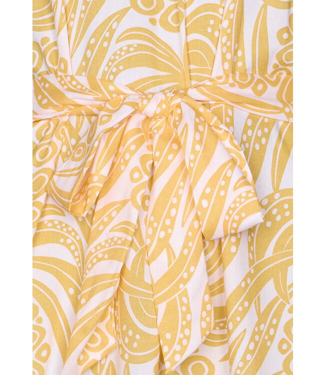 geweven viscose strandjurk 'pineapple paradise'
