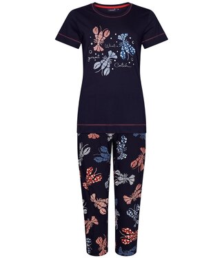 Rebelle short sleeve organic cotton 3/4 pyjama set 'so catchy'