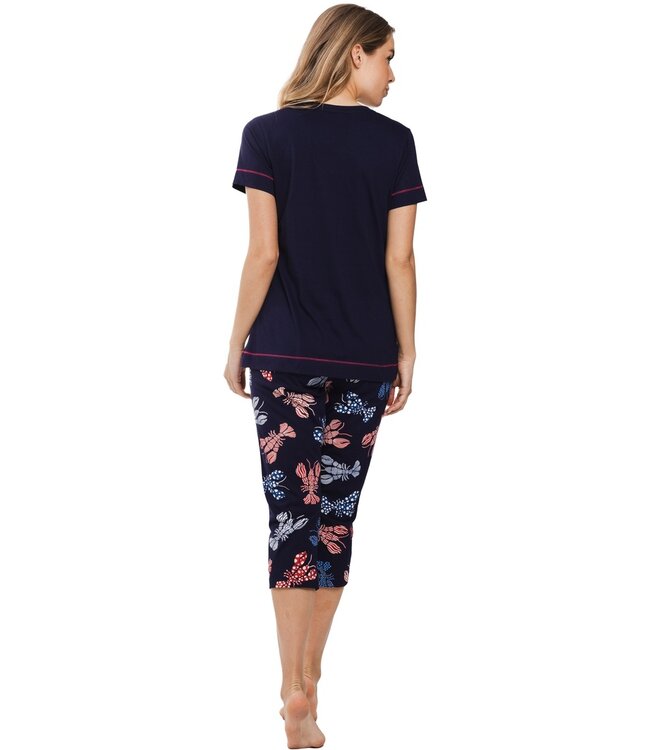 korte mouw biokatoenen 3/4 pyjamaset 'so catchy'