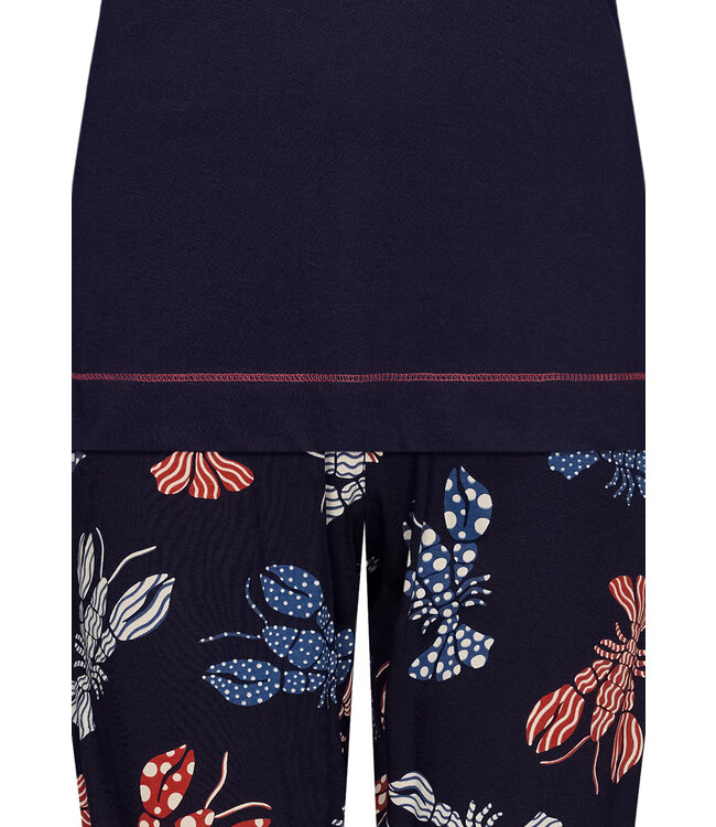 short sleeve organic cotton 3/4 pyjama set 'so catchy'