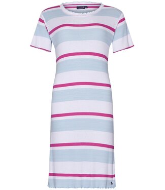 Rebelle short sleeve ladies ribbed nightdress 'summer stripes'