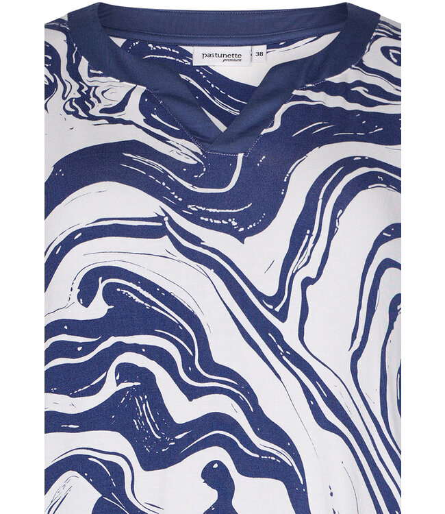 luxe damesnachthemd met korte mouwen 'watercolour art'