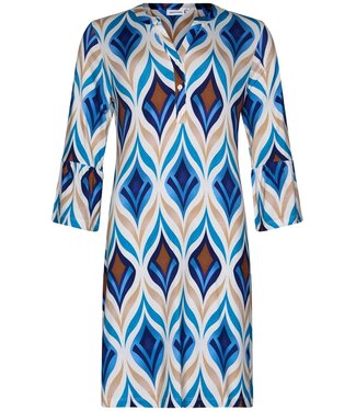 Pastunette Beach flared sleeve beach dress 'sea blue jewels'
