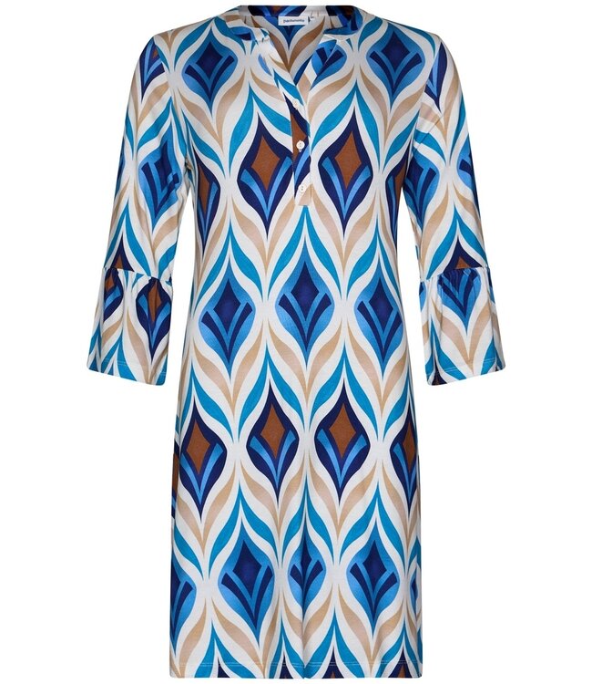 flared sleeve beach dress 'sea blue jewels'