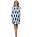 flared sleeve beach dress 'sea blue jewels'