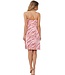 ladies 'v' neck luxury spaghetti nightdress 'pink animal'