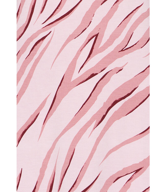 luxe dames spaghetti-nachthemd met v-hals 'pink animal'