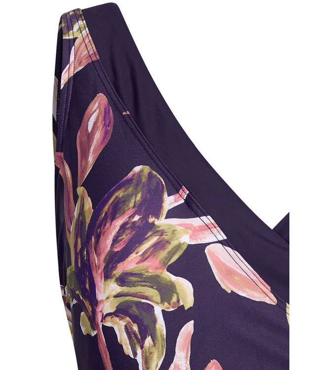 soft cup badpak met v-hals en powernet 'sunshine flower'