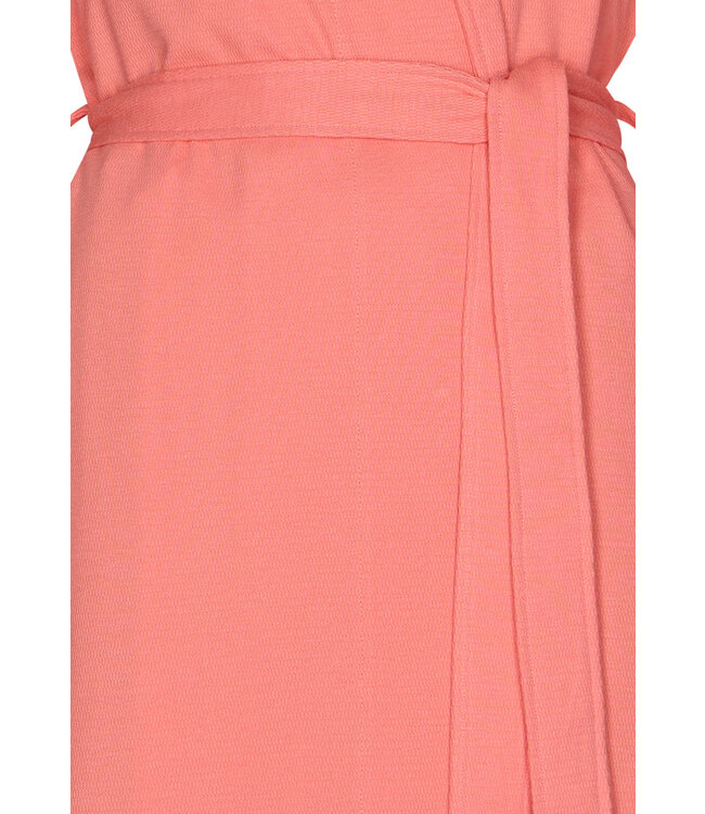 orange, cotton microwaffle wrap-over morning gown 'summer moments'