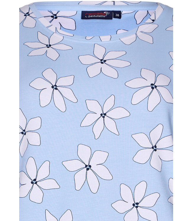 dames nachthemd met korte mouwen 'fabulous flower'