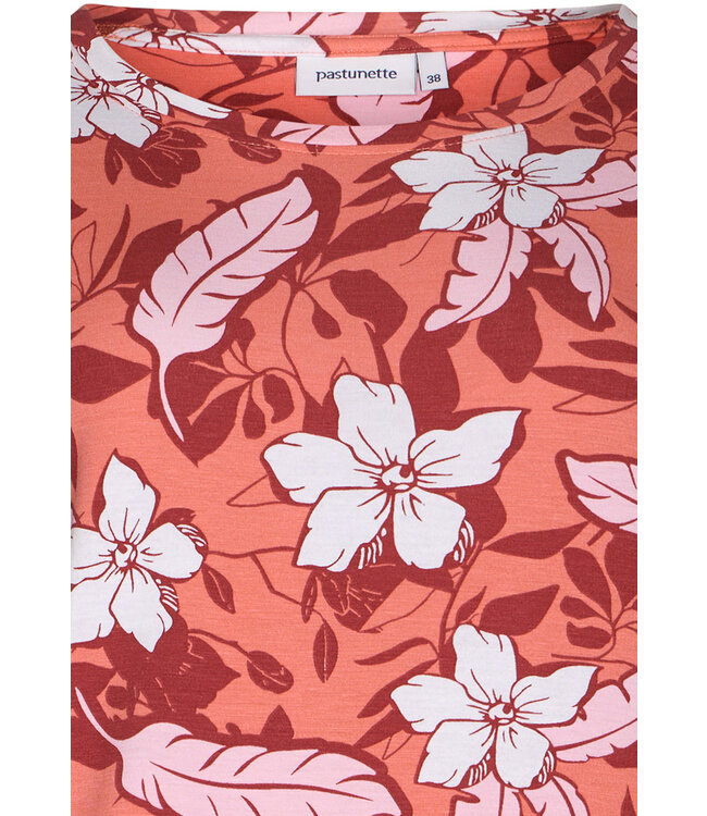 bamboe-mix dames nachthemd met korte mouwen 'floral fusion'