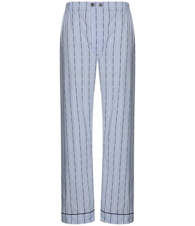 men's full button woven cotton pyjama 'modern stripes'