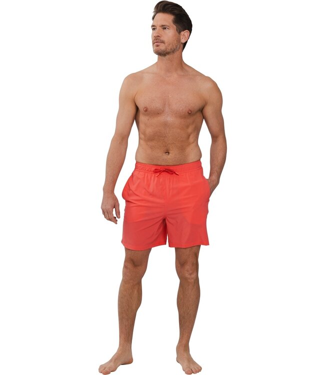 coral swim shorts with elasticated tie-waist 'coral beach'