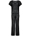 black beach suit set with flared pants 'lacey beach'
