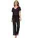 black beach suit set with flared pants 'lacey beach'