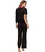 black beach suit set with flared pants 'lacey beach'