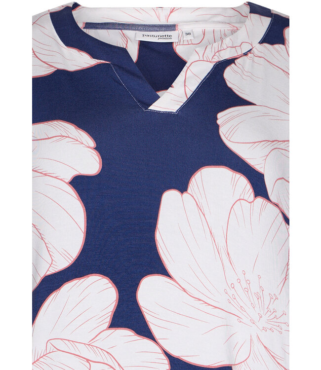 luxe damesnachthemd met korte mouwen 'floral bloom'