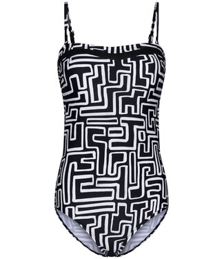 Pastunette Beach soft cup power net swimsuit 'monochrome beach'