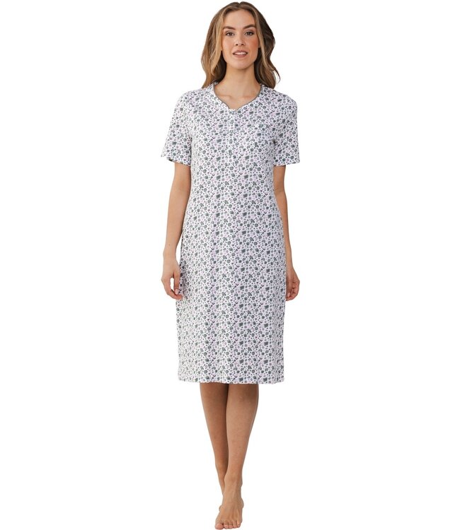 organic cotton short sleeve nightdress 'little hidden flowers'