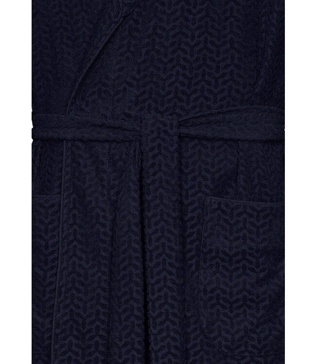 donkerblauwe overslag heren ochtendjas 'geometric blue'
