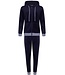 Rebelle trendy velvet home lounge suit with zip 'fabulously stripey'