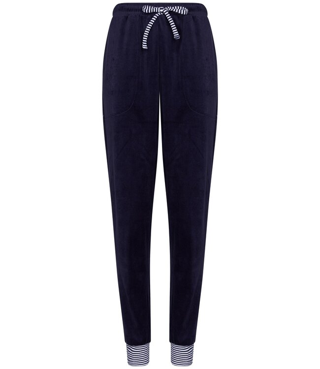 trendy velours huis-lounge-pak met rits 'fabulously stripey'