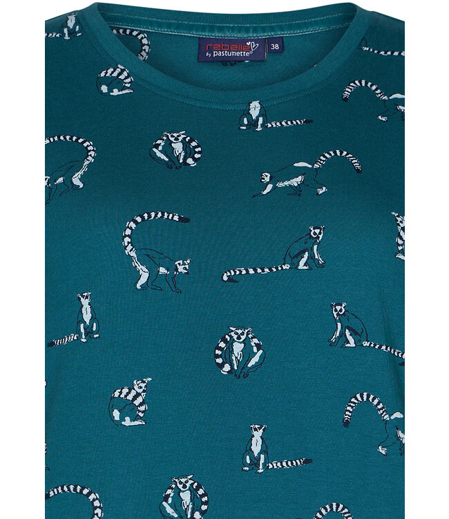 bio-katoenen nachthemd met korte mouwen 'tropical holiday'