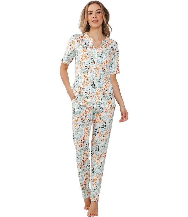 cotton-modal 1/ 2 sleeve pyjama 'spring flowers'